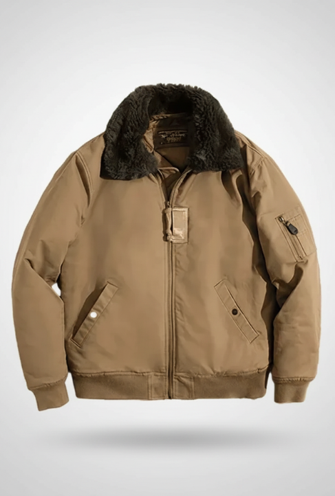 Maden Vintage B15 Bomber Jacket for Men Faux Rabbit Fur Lapel Signature Arm Pocket Winter Thickened Warm Windproof Coat Parkas