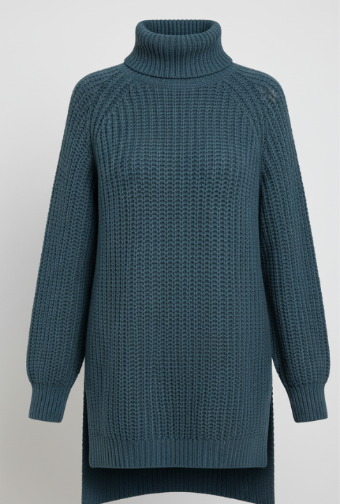Turtleneck Y2k Kintted Sweater Women Split Crochet Jumper Top E-girl Pullover Spring Autumn Winter Thick Sueter Work Jumpers