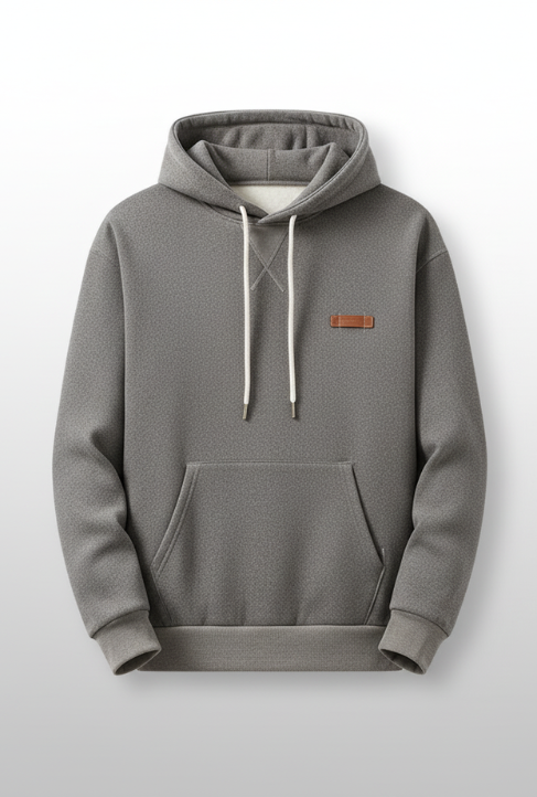 Maden Vintage Gray Hooded Sweatshirt Heavyweight Thick Pullover with Pocket for Men's Autumn and Winter Casual Versatile Tops