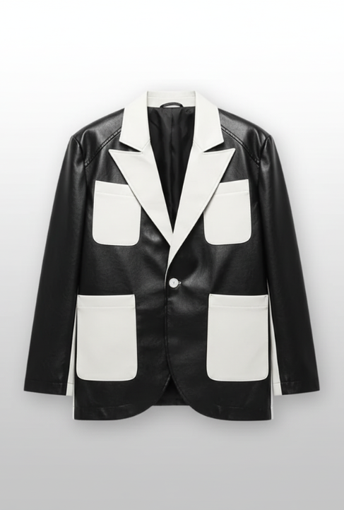 LUZHEN 2025 New Original Color Contrast Design Men's Leather Jacket High Quality Fashion Elegant Temperament Luxury Coat JY1051
