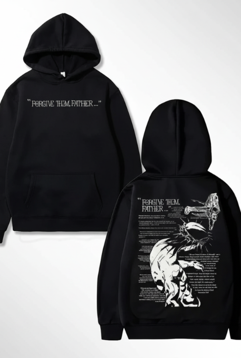 Christian Jesus Merch forgives Father's Bible Day printed hoodie men's streetwear hip-hop sportswear casual top CJ2