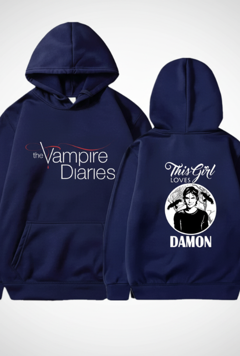 The Vampire Diaries Hoodies Men Clothes Long Sleeve Women Loose Streetwear Autumn Funny Sweatshirt Fashion Casual Hoodies