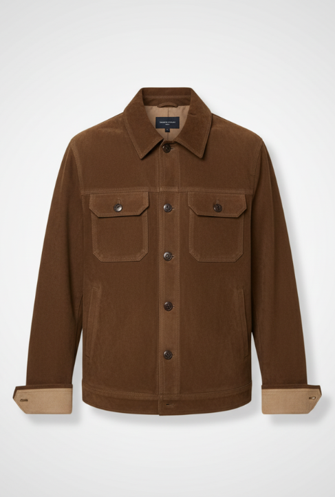 Men's Suede Short Coat Business Casual Jacket Clothes Jackets Man Winter Mens Clothing Coats Male Autumn Elegant New