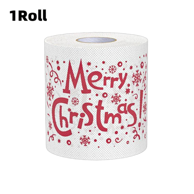 1/3pcs Christmas Toilet Paper Santa Festive Tissue Roll for Holiday Celebrations Party Home Dinner Bathroom Decor Paper Towels