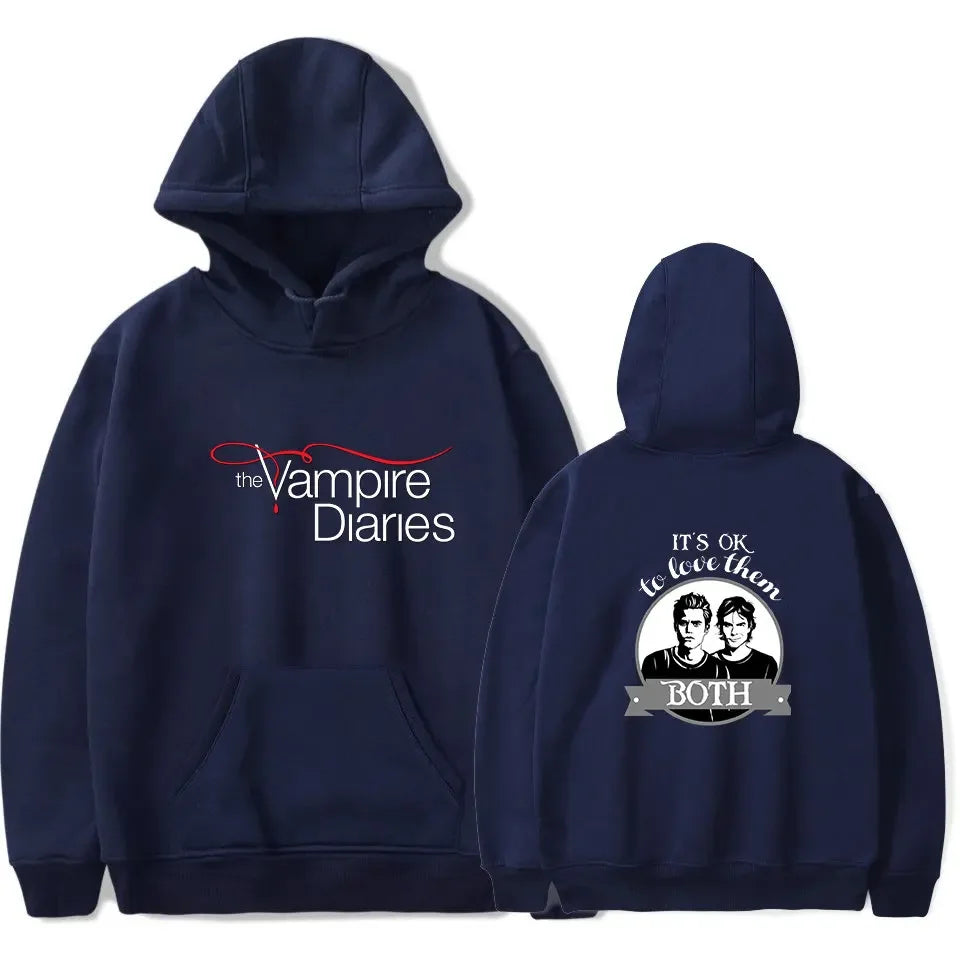 The Vampire Diaries Hoodies Men Clothes Long Sleeve Women Loose Streetwear Autumn Funny Sweatshirt Fashion Casual Hoodies