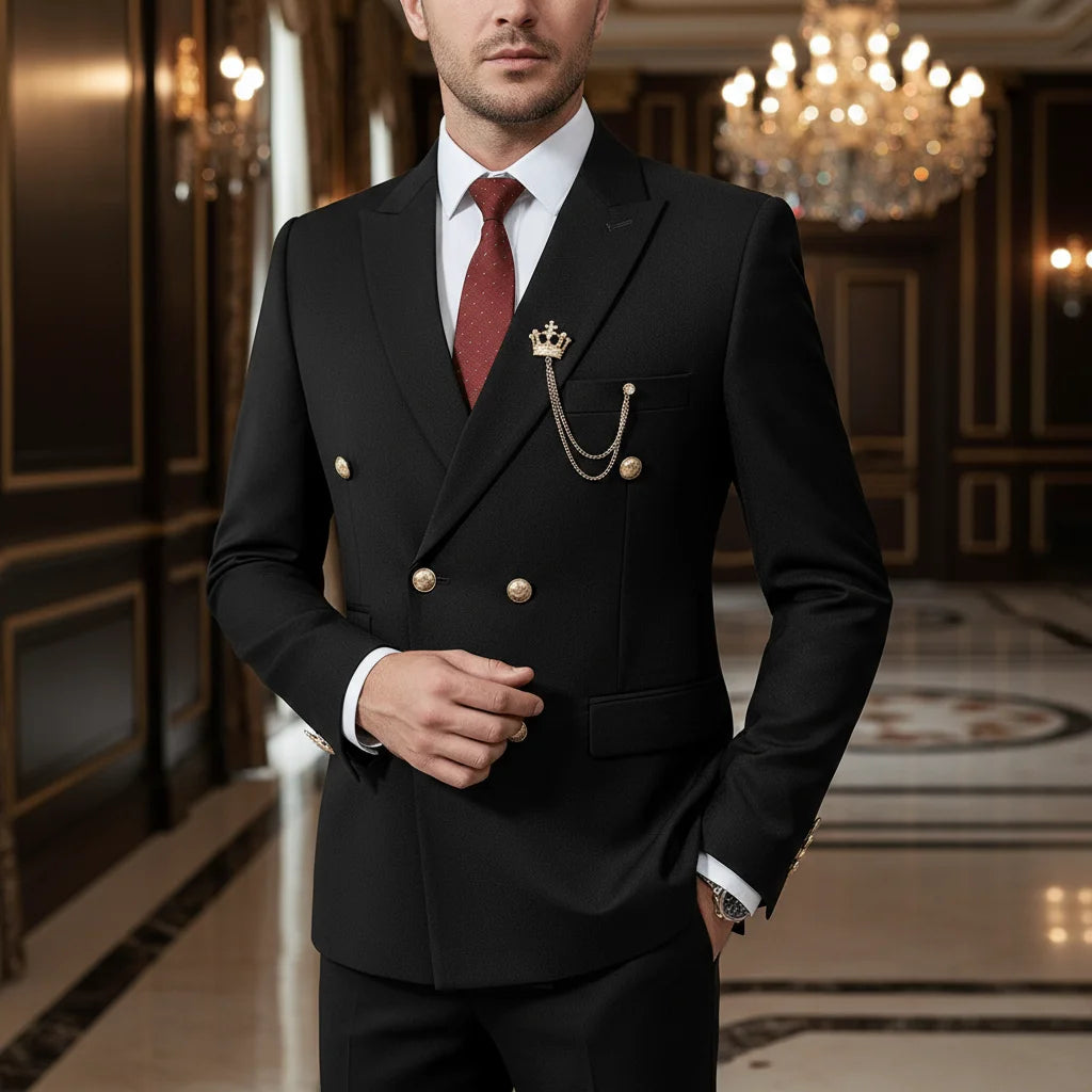 ST Cassy High Quality Men's Suit Fashionable and Casual Slim Fit Male Groom Wedding Blazers Party Dress Jacket Coat Pants