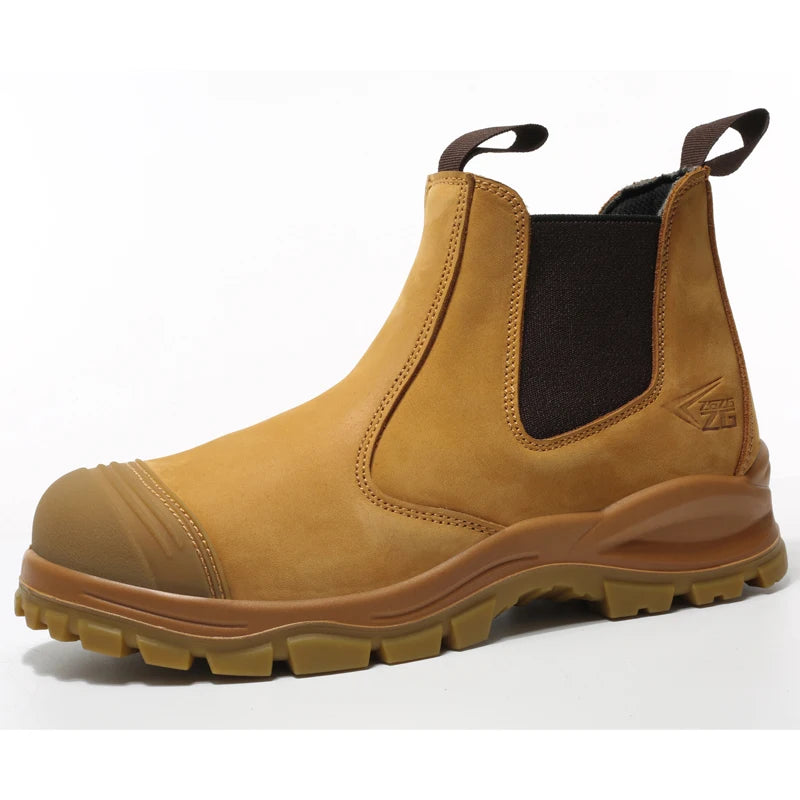 Genuine Leather Men's Boots Safety Shoes Indestructible Work Boots Steel Toe Shoes Puncture-Proof security Protective Shoes Male