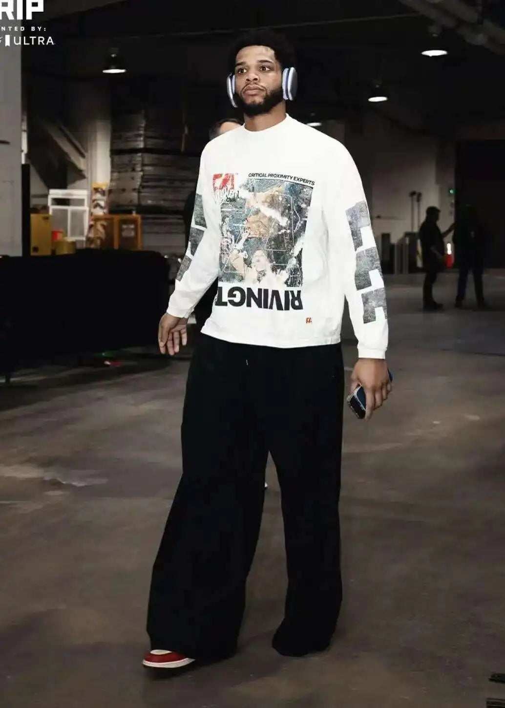 Autumn/Winter RRR123 SS25 New Washed Graffiti Printed Long Sleeve Vintage High Street Casual Loose Cotton Round Neck T-shirt