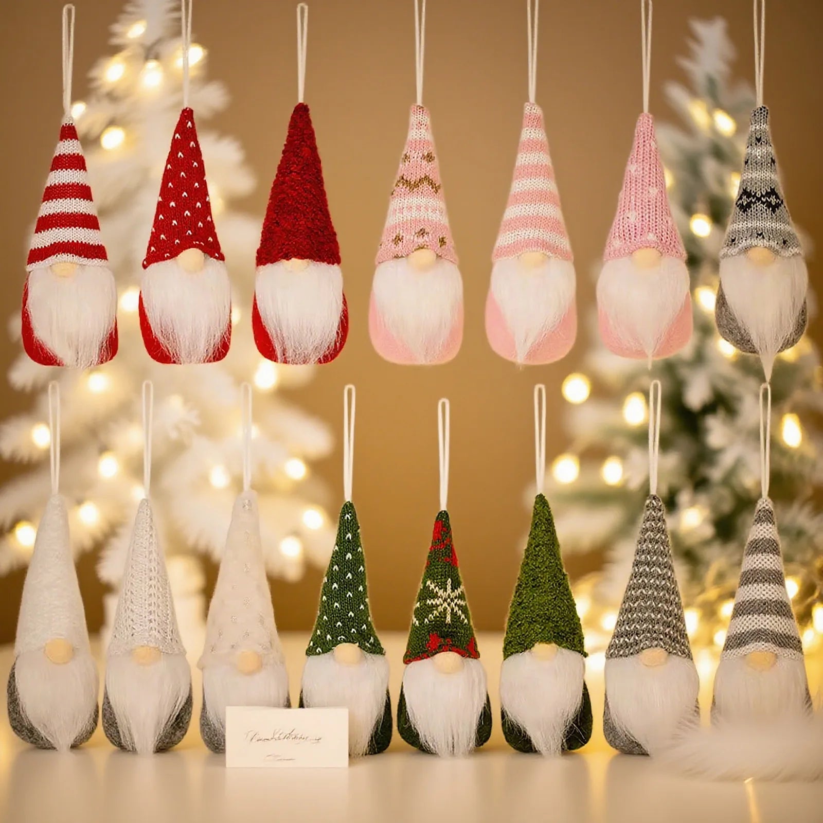 Christmas Decorations Colorful Knitted Christmas Faceless Old Man Hanging Decoration Christmas Tree Decoration, Home Decoration