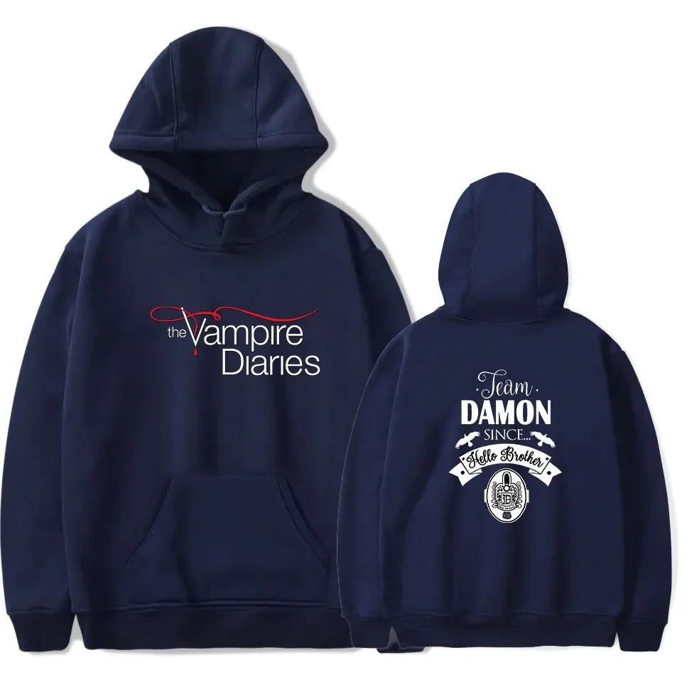 The Vampire Diaries Hoodies Men Clothes Long Sleeve Women Loose Streetwear Autumn Funny Sweatshirt Fashion Casual Hoodies