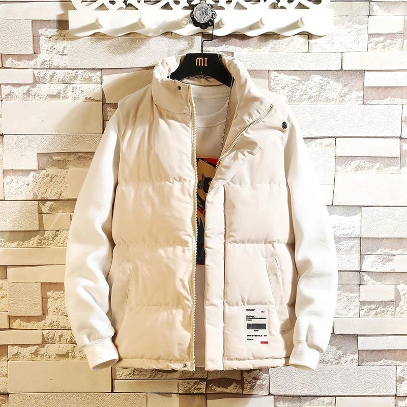 Winter New Men Warm Waistcoat Vest Japanese Streetwear Zip-up  Sleeveless Jacket Stand Collar Large Size M-5XL Male Jackets