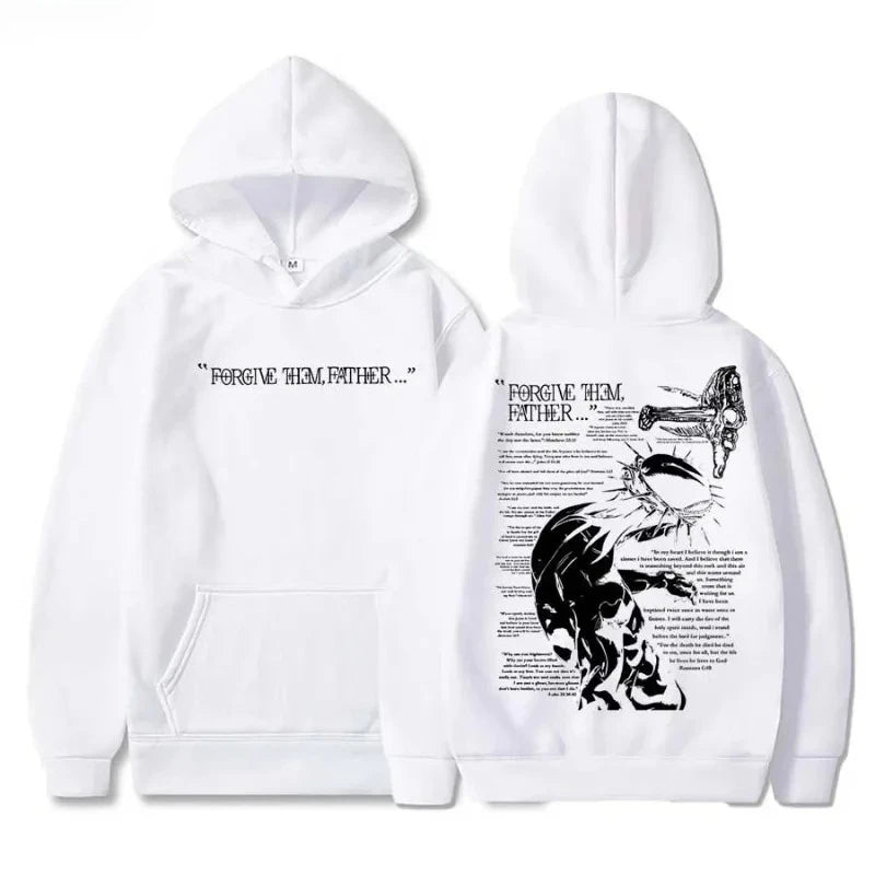 Christian Jesus Merch forgives Father's Bible Day printed hoodie men's streetwear hip-hop sportswear casual top CJ2