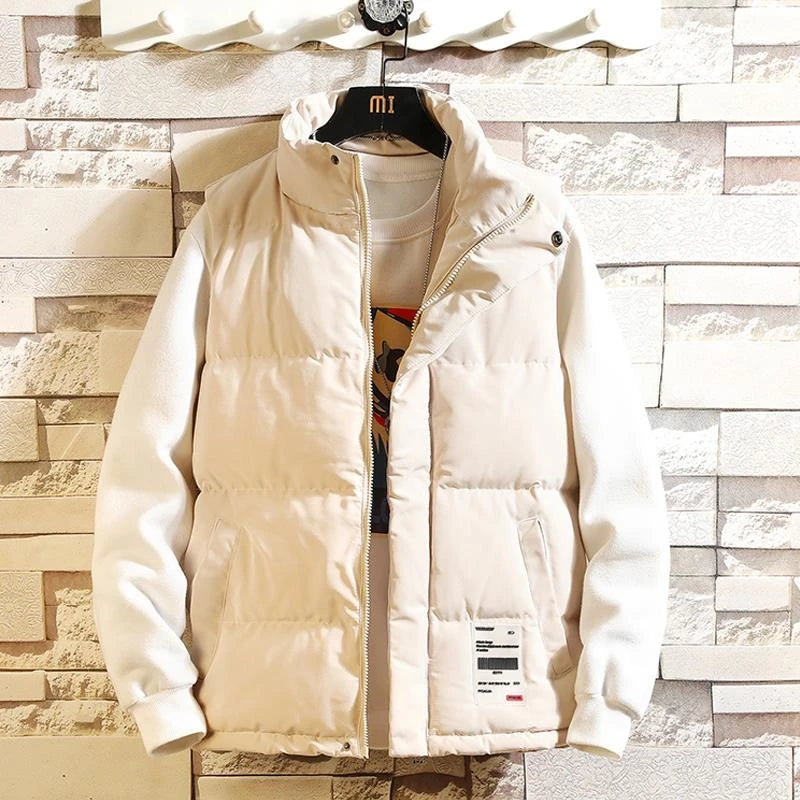 Winter New Men Warm Waistcoat Vest Japanese Streetwear Zip-up  Sleeveless Jacket Stand Collar Large Size M-5XL Male Jackets