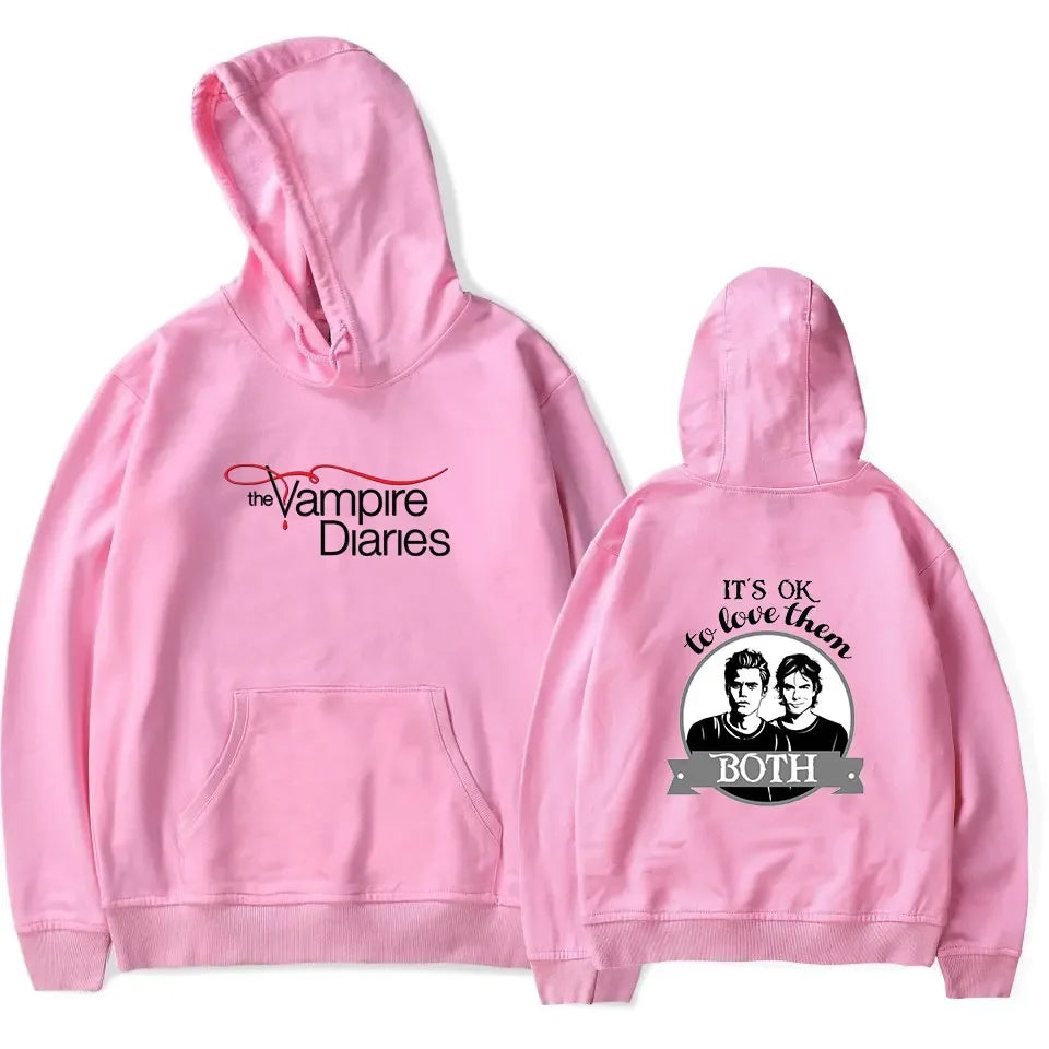The Vampire Diaries Hoodies Men Clothes Long Sleeve Women Loose Streetwear Autumn Funny Sweatshirt Fashion Casual Hoodies