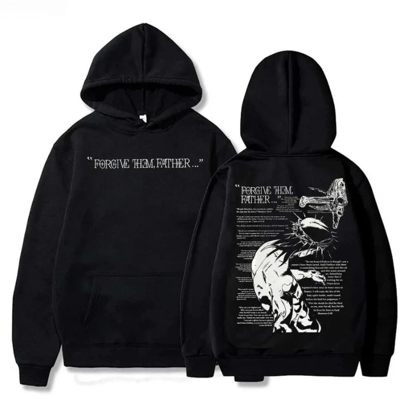 Christian Jesus Merch forgives Father's Bible Day printed hoodie men's streetwear hip-hop sportswear casual top CJ2