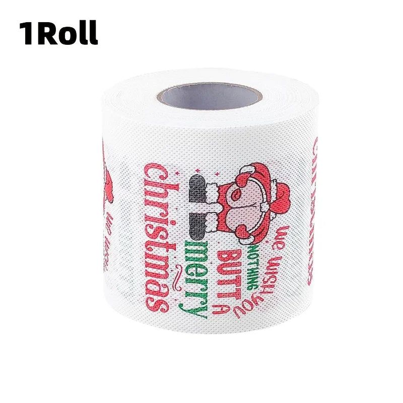 1/3pcs Christmas Toilet Paper Santa Festive Tissue Roll for Holiday Celebrations Party Home Dinner Bathroom Decor Paper Towels