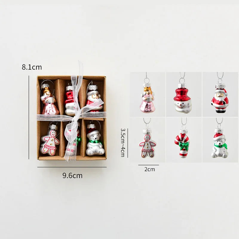 Christmas Set Santa Claus Snowman Elk Christmas Tree Decor Christmas Tree Pendant Window Living Room Backpack Car Interior Decor