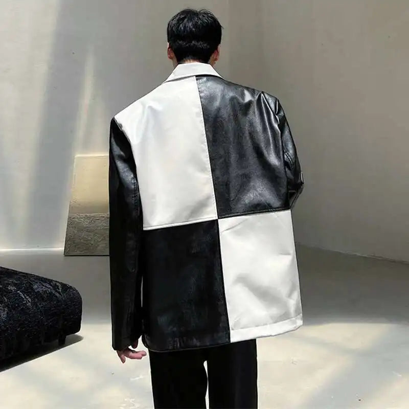 LUZHEN 2025 New Original Color Contrast Design Men's Leather Jacket High Quality Fashion Elegant Temperament Luxury Coat JY1051