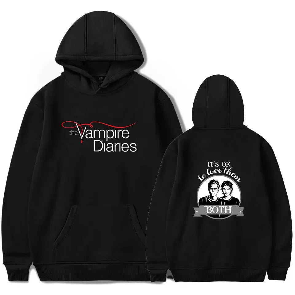 The Vampire Diaries Hoodies Men Clothes Long Sleeve Women Loose Streetwear Autumn Funny Sweatshirt Fashion Casual Hoodies