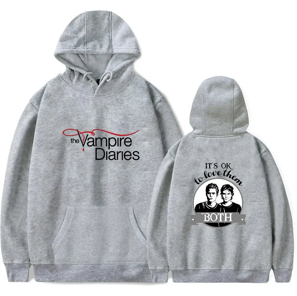 The Vampire Diaries Hoodies Men Clothes Long Sleeve Women Loose Streetwear Autumn Funny Sweatshirt Fashion Casual Hoodies