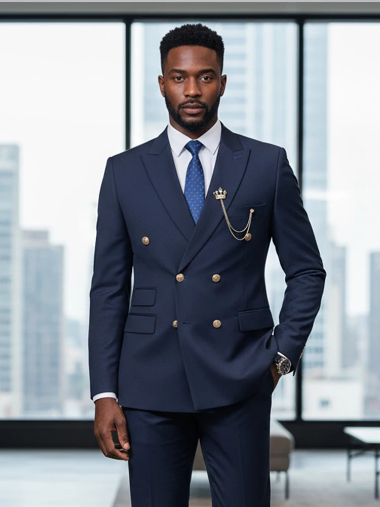 ST Cassy High Quality Men's Suit Fashionable and Casual Slim Fit Male Groom Wedding Blazers Party Dress Jacket Coat Pants