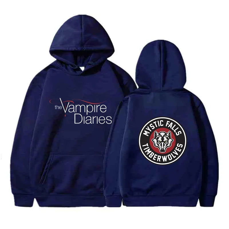 The Vampire Diaries Hoodies Men Clothes Long Sleeve Women Loose Streetwear Autumn Funny Sweatshirt Fashion Casual Hoodies