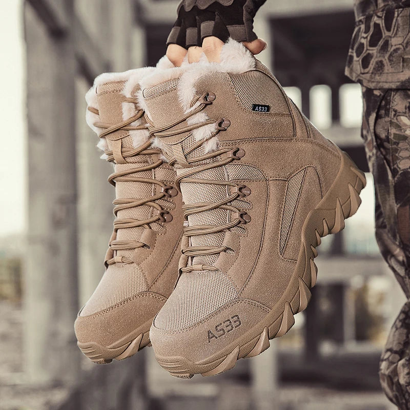 men boots 2025 New Winter Slippers Warm Men Shoes Waterproof Non-Slip Plush Sneakers Male tenis shoes Boots Men Sneakers Winter