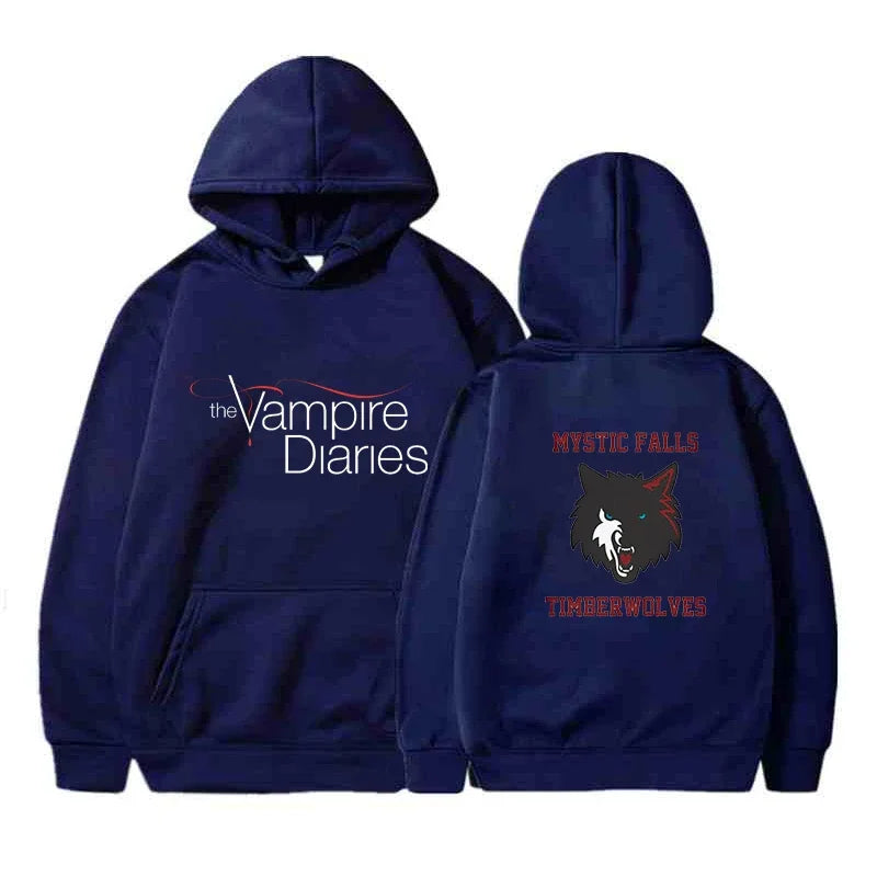 The Vampire Diaries Hoodies Men Clothes Long Sleeve Women Loose Streetwear Autumn Funny Sweatshirt Fashion Casual Hoodies