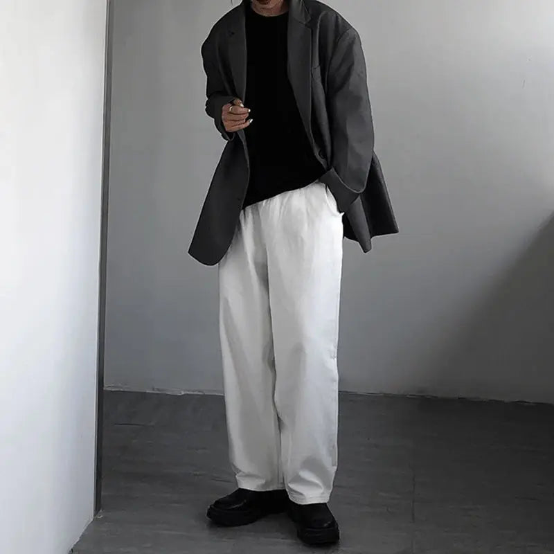 White High Rise Jeans Men Women Men's Cargo Pants for Mens Korean Streetwear Y2k Style Male Clothes Trousers Pant Designer Man